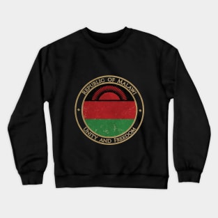 Vintage Republic of Malawi Africa African Flag Crewneck Sweatshirt